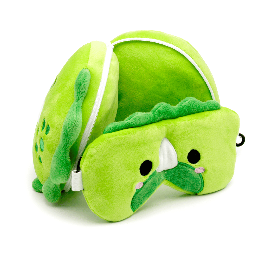 Kids Travel Pillow & Eye Mask - Dinosaur
