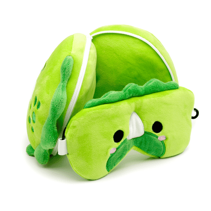 Kids Travel Pillow & Eye Mask - Dinosaur