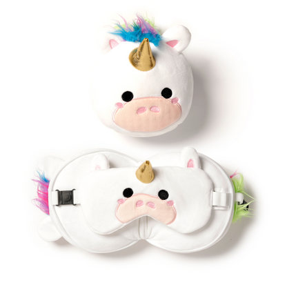 Kids Travel Pillow & Eye Mask - Unicorn