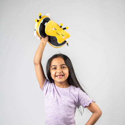 Kids Travel Pillow & Eye Mask - Bobby the Bee