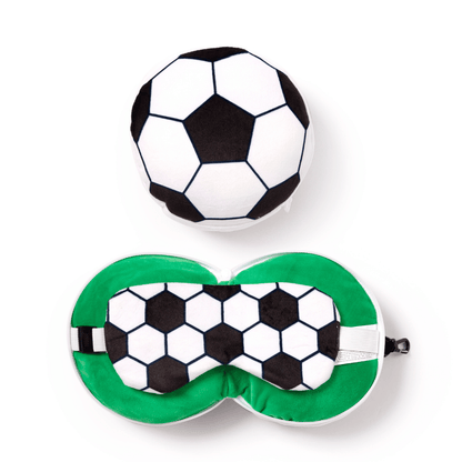 Kids Travel Pillow & Eye Mask - Football
