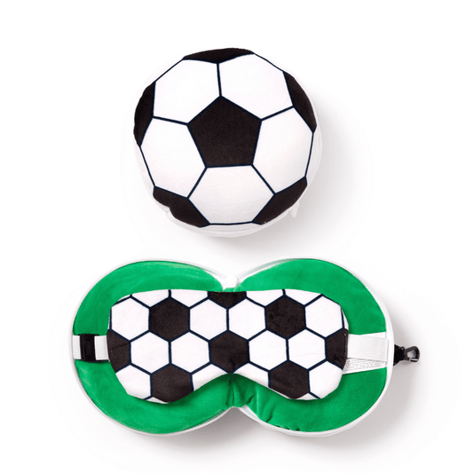 Kids Travel Pillow & Eye Mask - Football