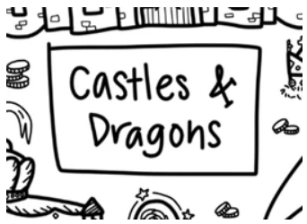 Castles & Dragons Washable Silicone Colouring Mat & Markers Set
