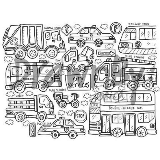 City Services Washable Silicone Colouring Mat & Markers Set
