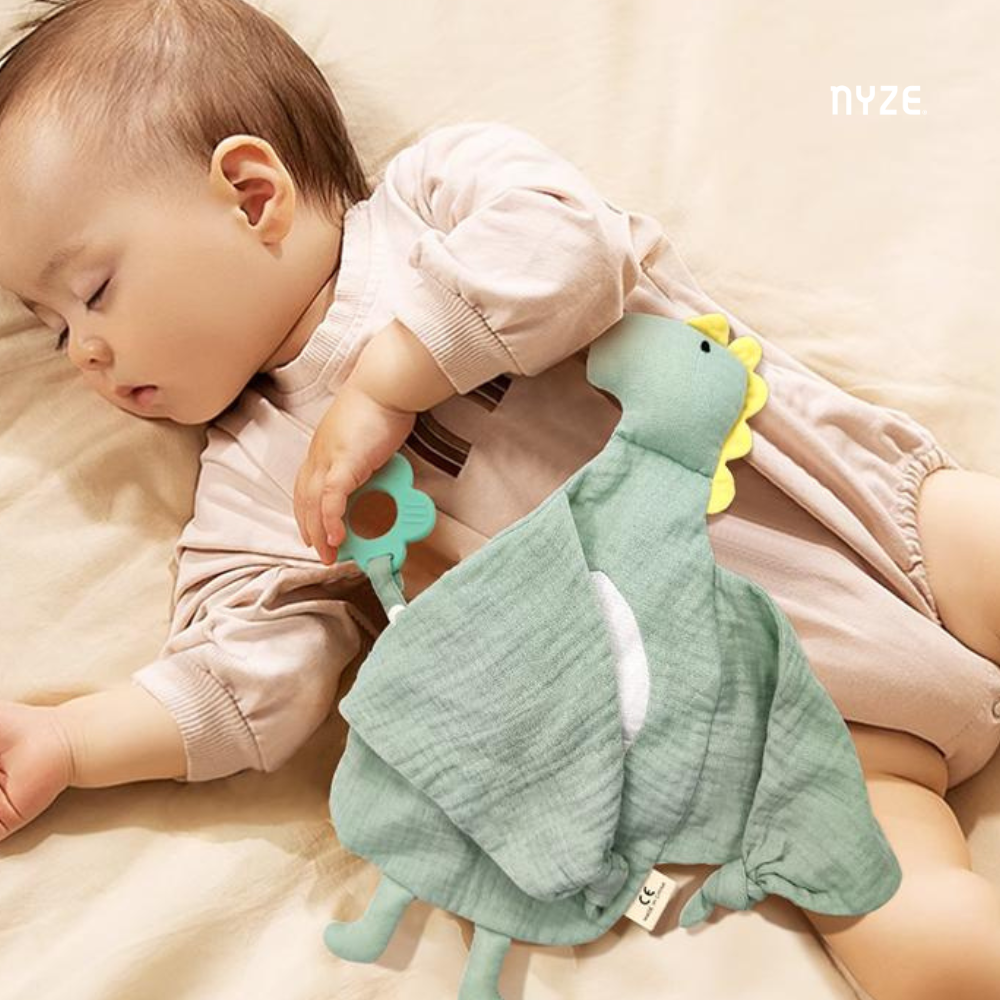 2-in-1 Muslin Comforter and Silicone Teether