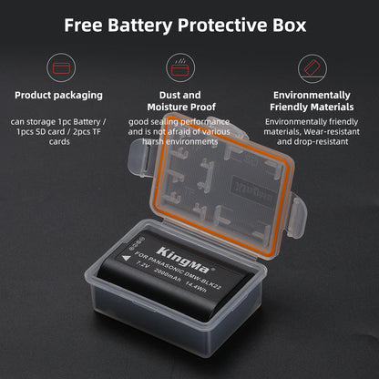 KingMa DMW-BLK22 Camera Replacement Battery for Panasonic Camera LUMIX S5, GH5, G9