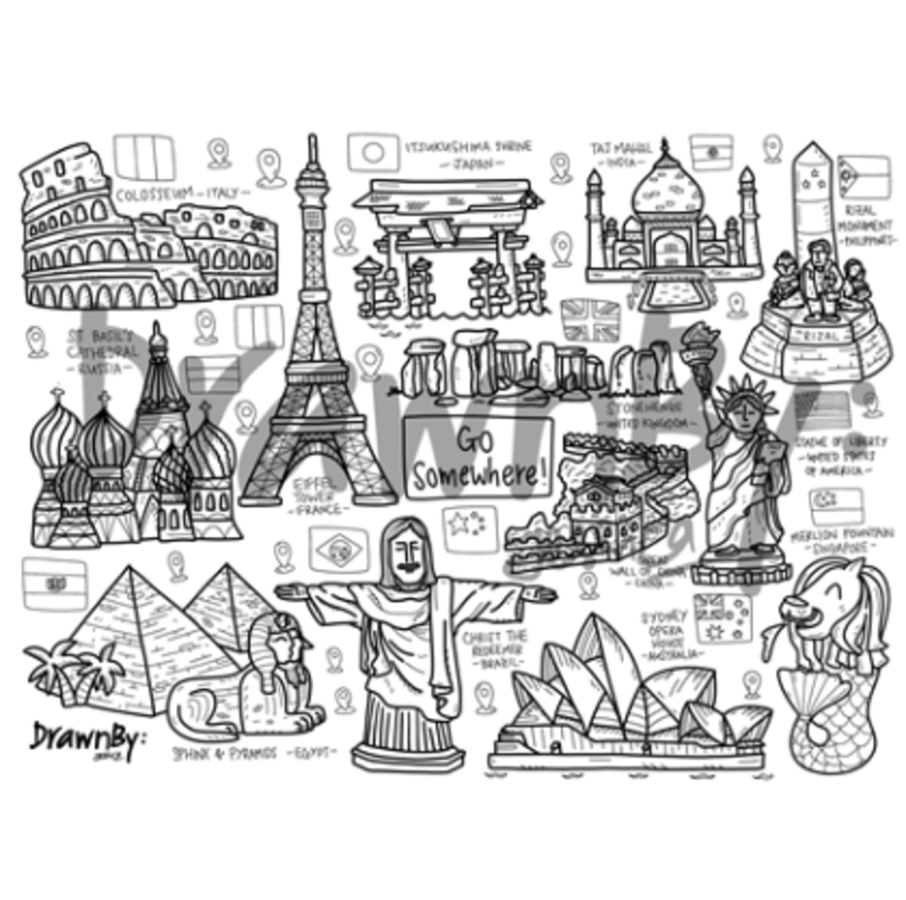 Go Somewhere Washable Silicone Colouring Mat & Markers Set