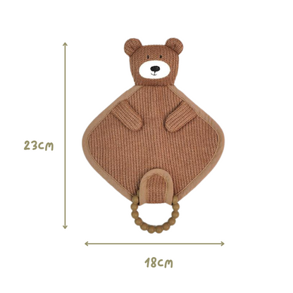 Soft Cotton Baby Handkerchief with Silicone Teether