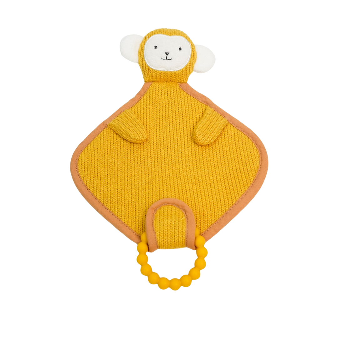 Soft Cotton Baby Handkerchief with Silicone Teether
