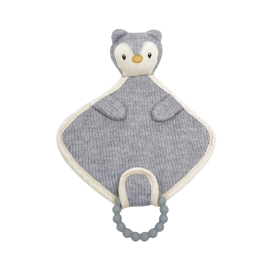 Soft Cotton Baby Handkerchief with Silicone Teether