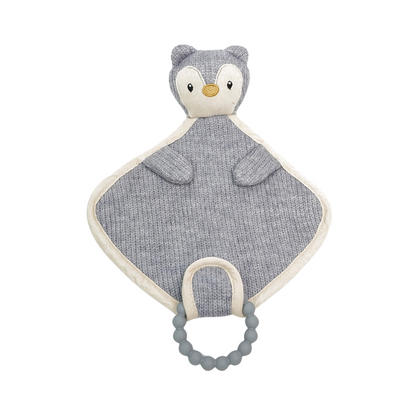 Soft Cotton Baby Handkerchief with Silicone Teether