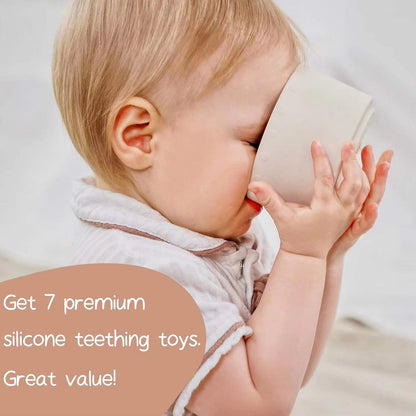 Count & Stack Silicone Teething Cups