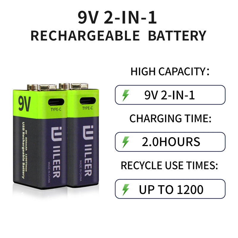 AA / AAA / 9V High Capacity Rechargeable Battery