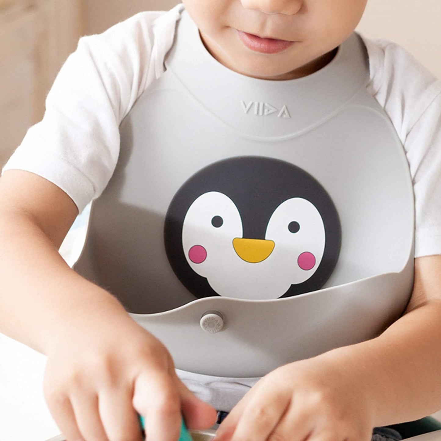 Toddler Mealtime Starter / Travel Feeding Set - Joy Silicone Baby Bibs + Small Spoon & Fork