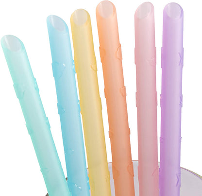Joy Portable Eco-Friendly Silicone Rainbow Color Straws