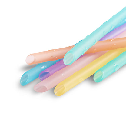 Joy Portable Eco-Friendly Silicone Rainbow Color Straws