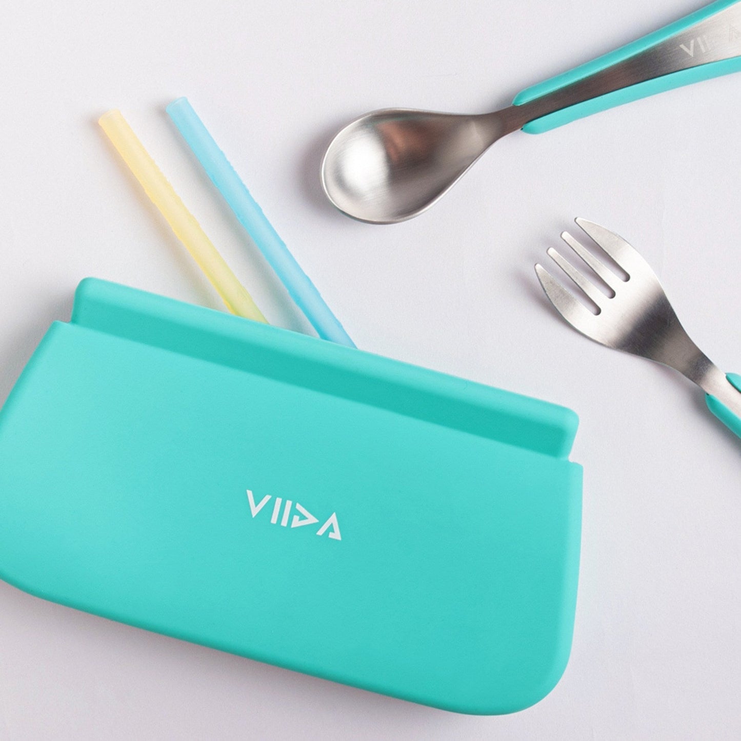 Joy Portable Eco-Friendly Silicone Rainbow Color Straws