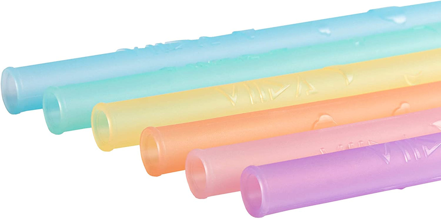Joy Portable Eco-Friendly Silicone Rainbow Color Straws