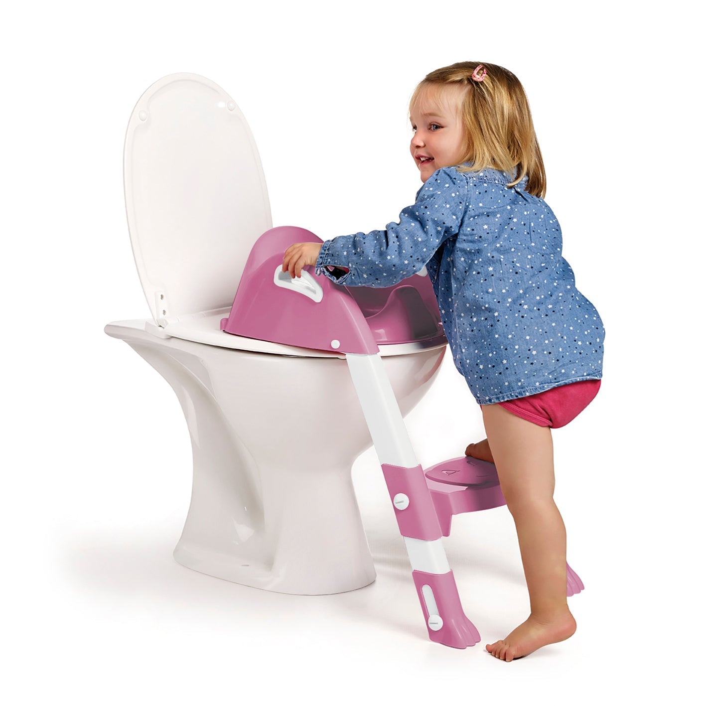 Kiddyloo Foldable Toilet Trainer with Adjustable Step