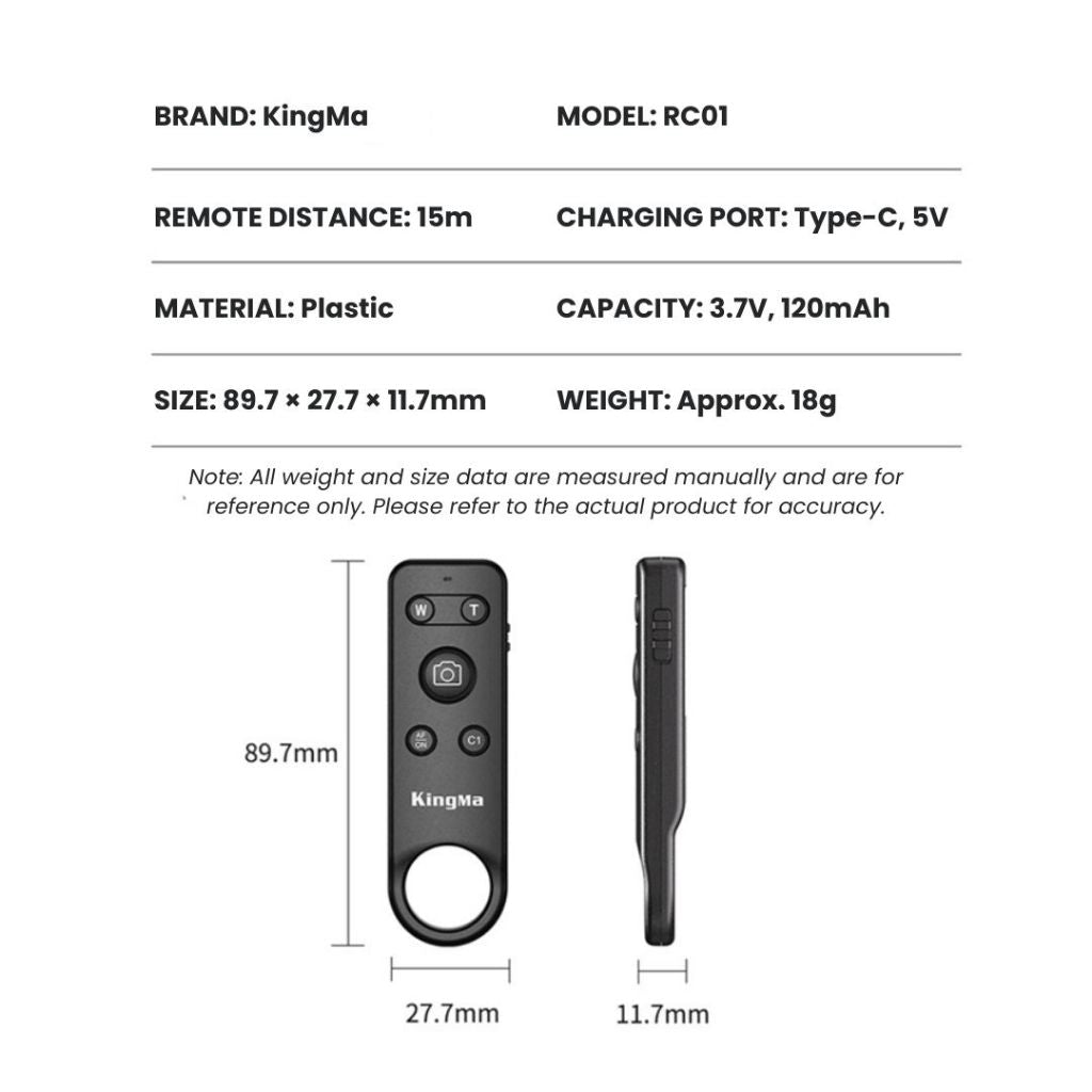 Bluetooth Wireless Remote Shutter for Digital Cameras