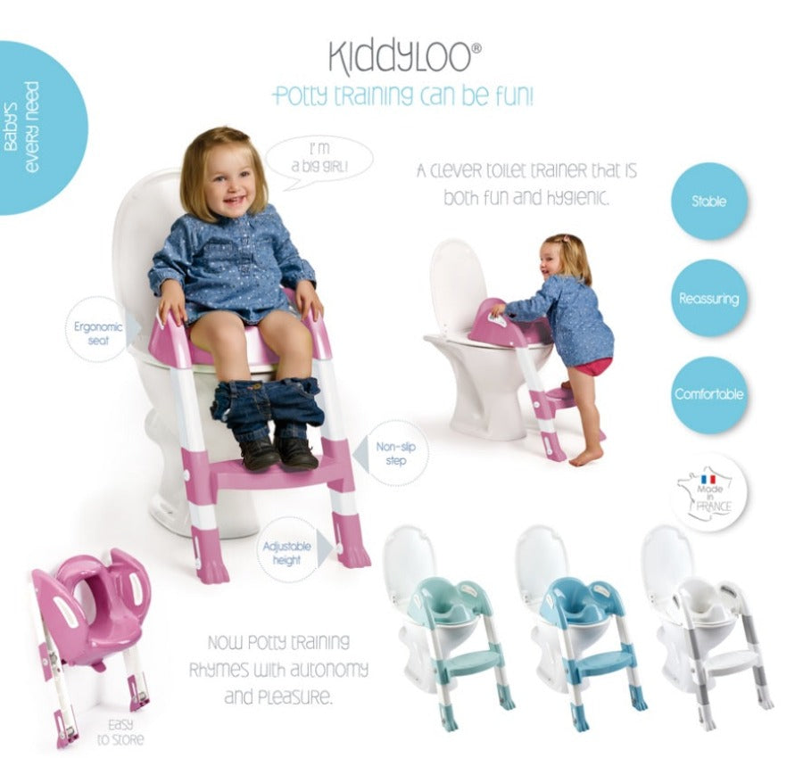 Kiddyloo Foldable Toilet Trainer with Adjustable Step