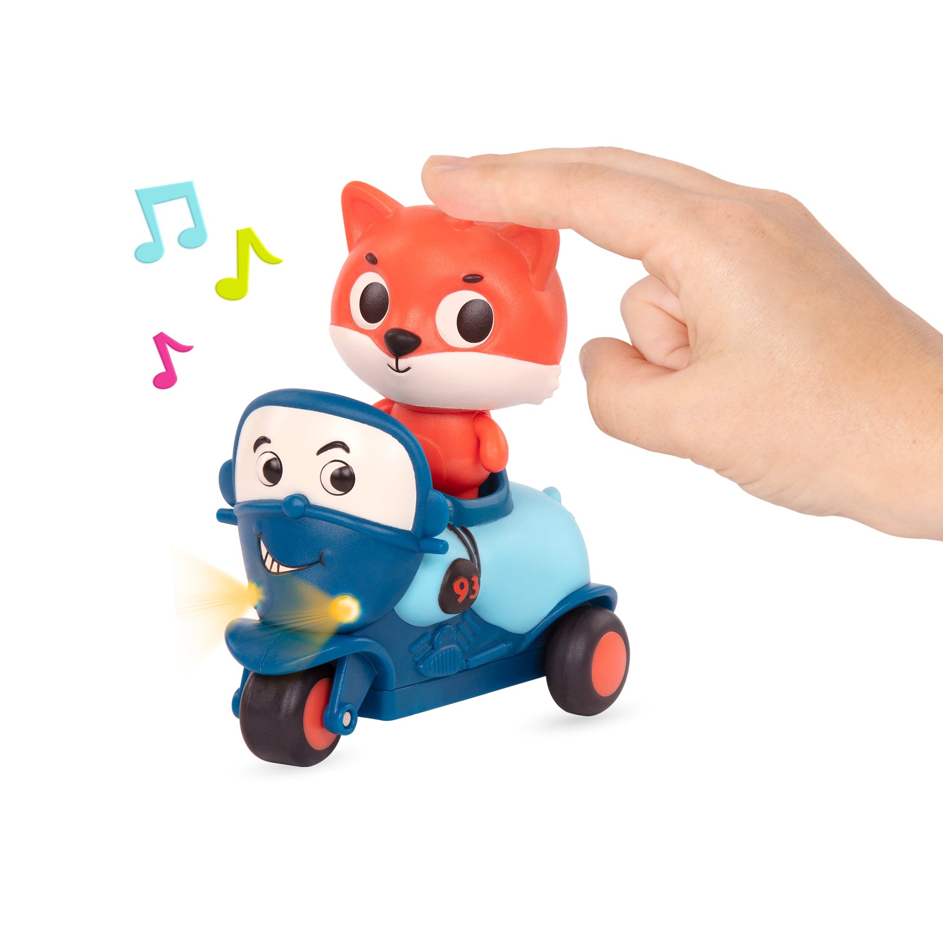 3-Pack Mini Riders Light-Up Vehicles - Fox, Hippo, Panda