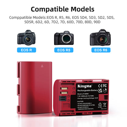 LP-E6NH | Canon | 2600mAh | Replacement Battery