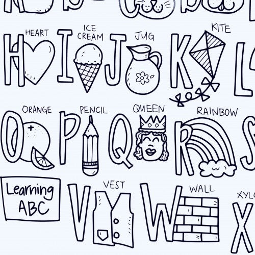 Learning ABC Washable Silicone Colouring Mat & Markers Set