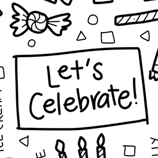 Let's Celebrate Washable Silicone Colouring Mat & Markers Set