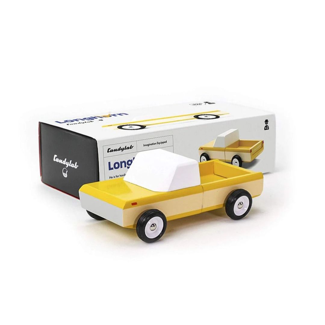 Longhorn Orange Wooden Toy Car