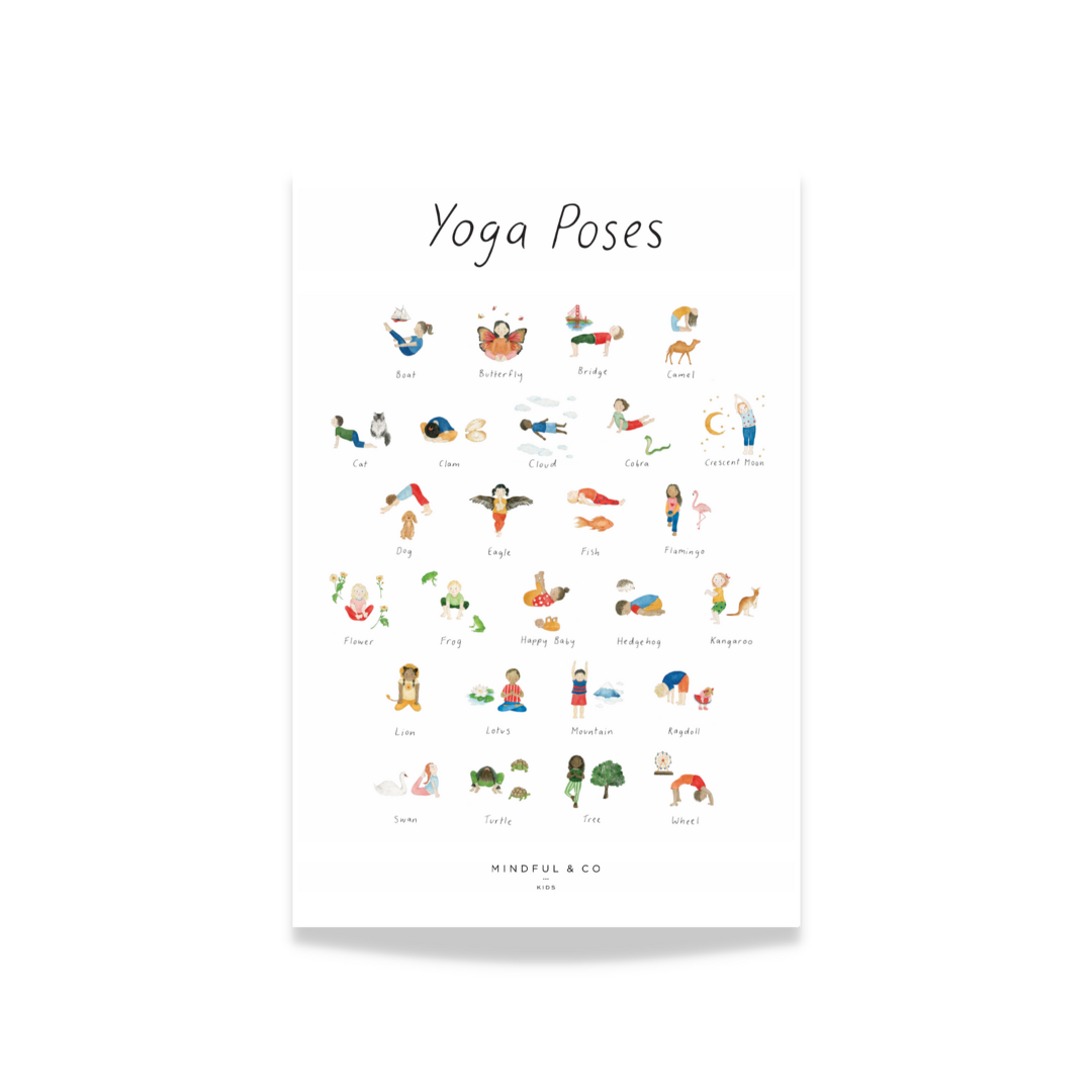 Yoga Poses Decorative Poster Print
