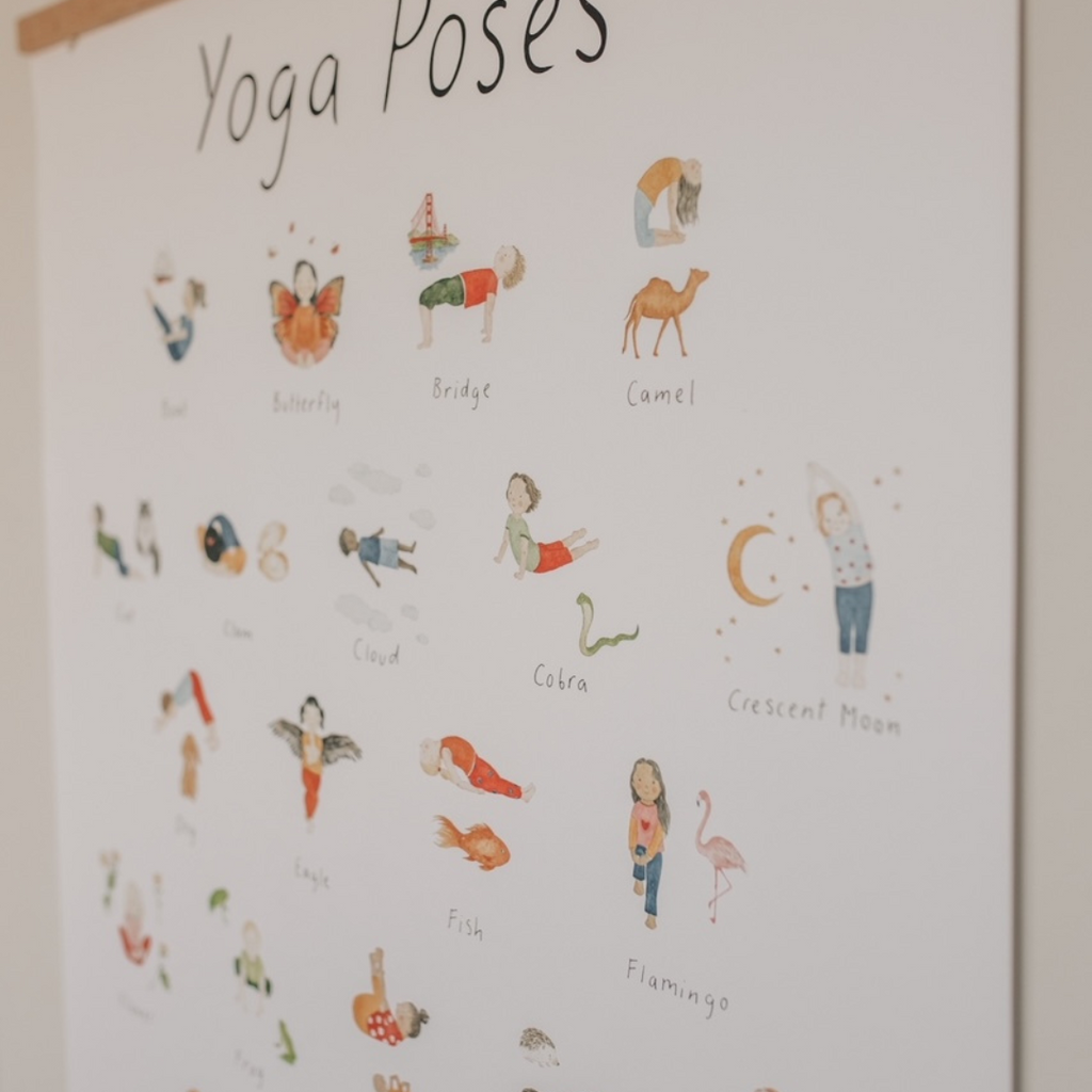 Yoga Poses Decorative Poster Print