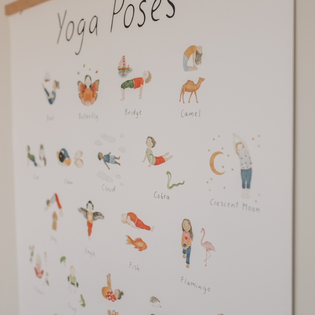 Yoga Poses Decorative Poster Print