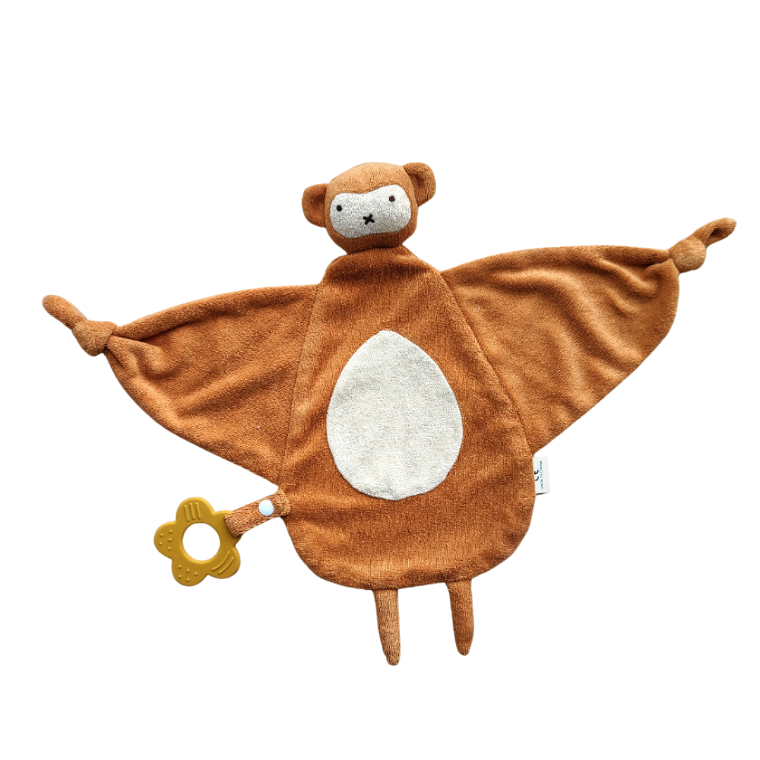 2-in-1 Muslin Comforter and Silicone Teether