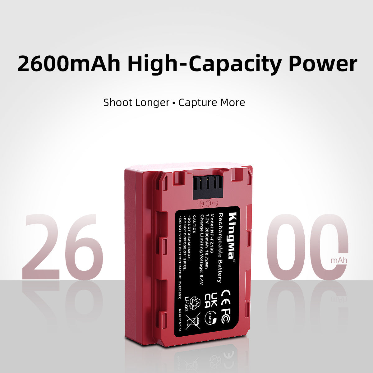 NP-FZ100 | Sony | 2600mAh | Replacement Battery