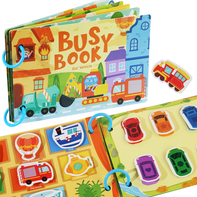 Early Learning Activity Montessori Book - Go! Vehicle