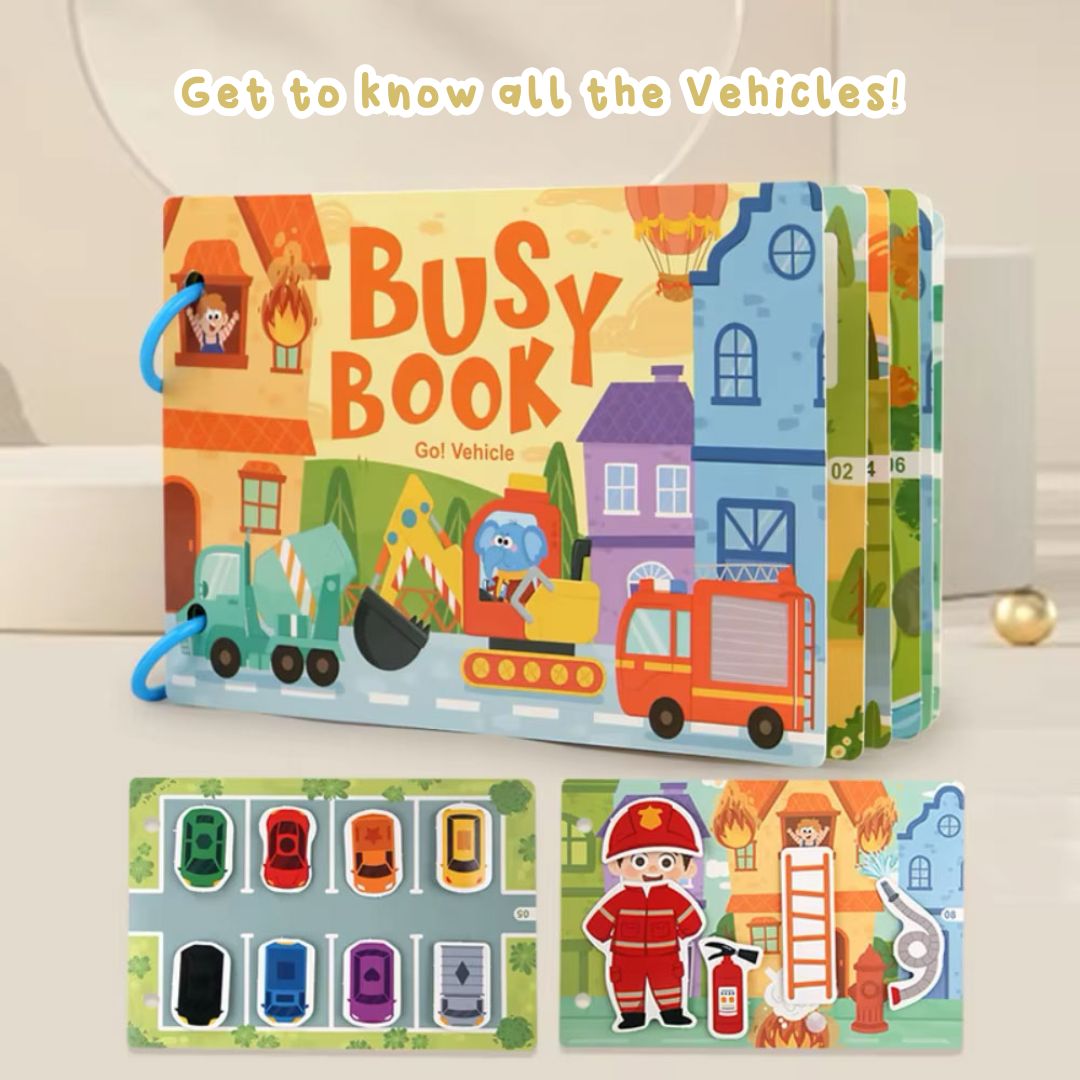 Early Learning Activity Montessori Book - Go! Vehicle