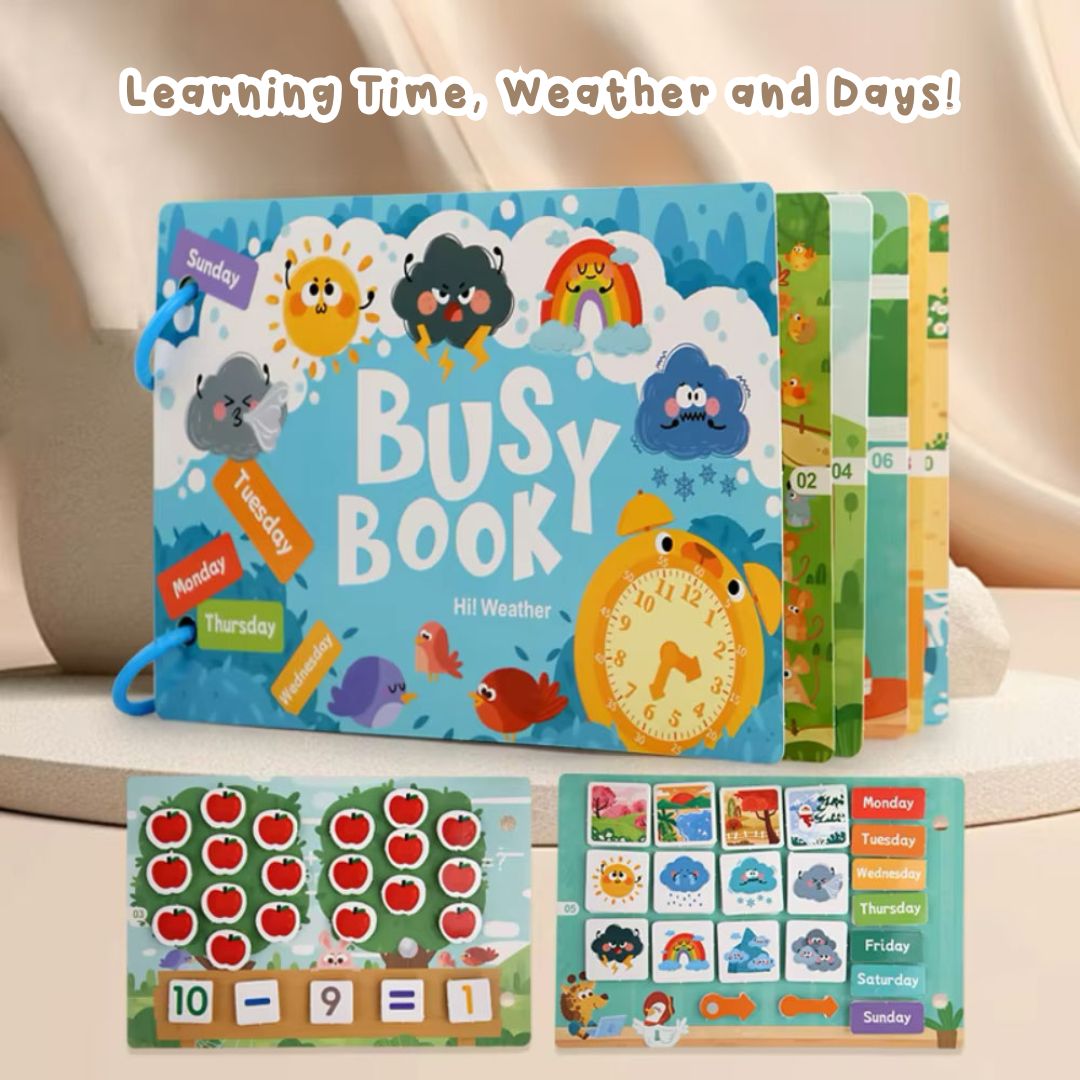 Early Learning Activity Montessori Book - Hi! Weather