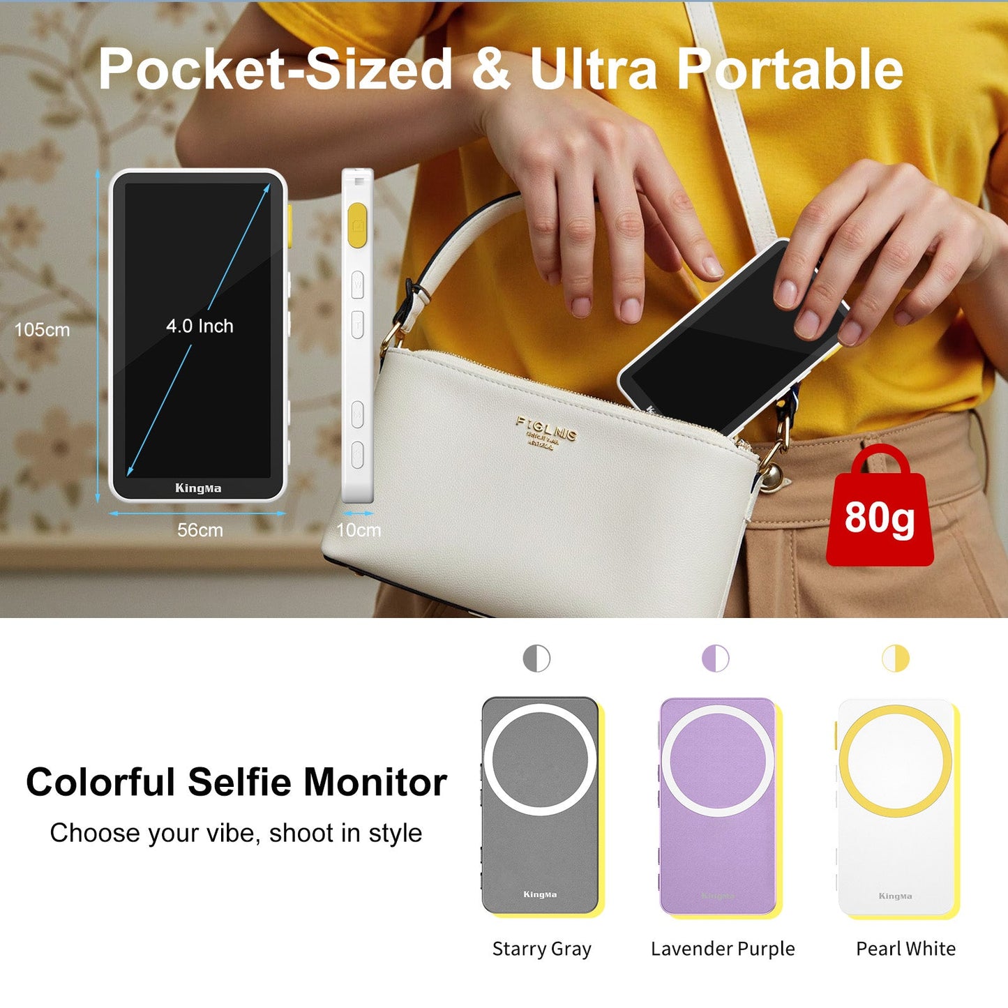 Magnetic Wireless Screen for Phone Vlogging and Selfies