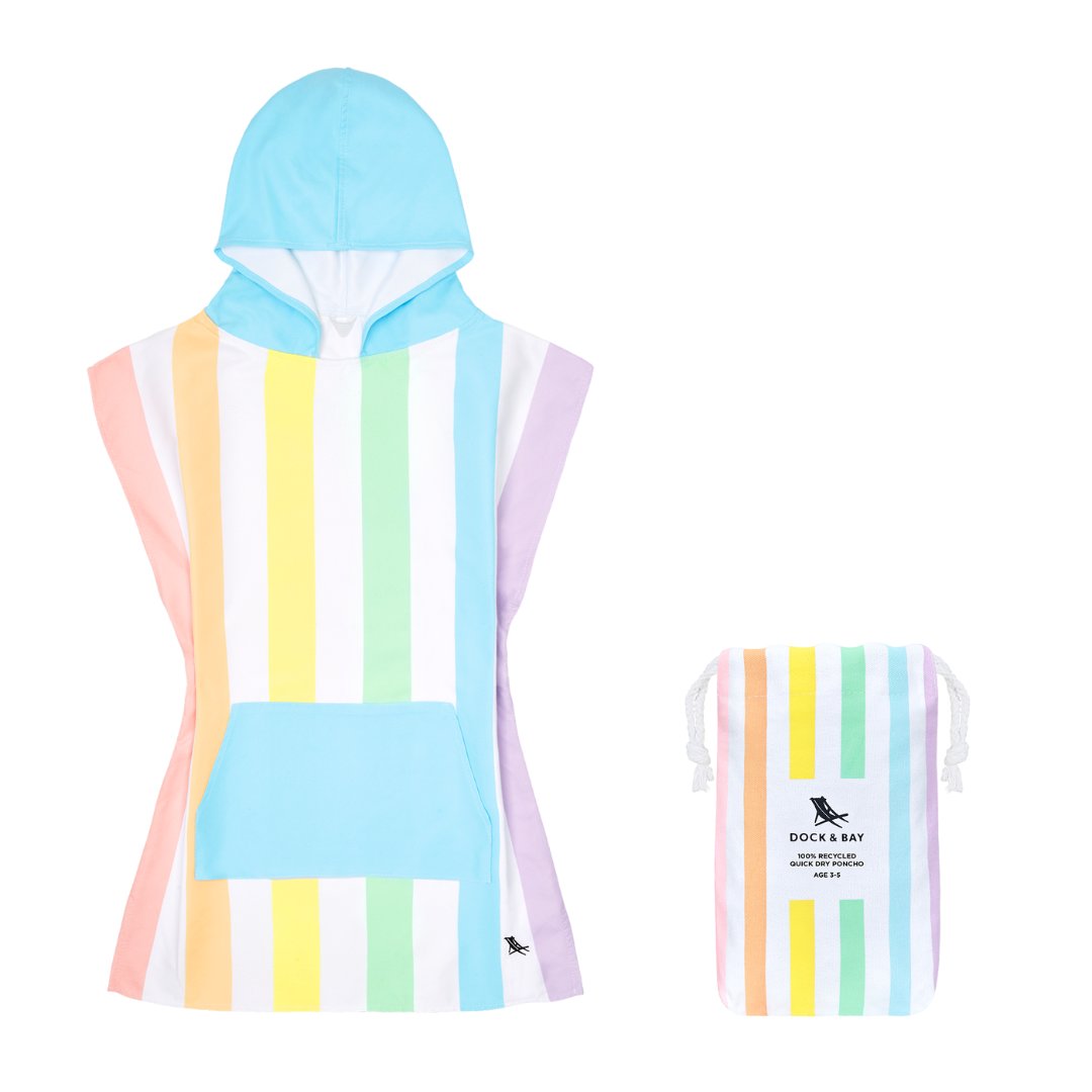 Quick Dry Kids Poncho - Unicorn Waves