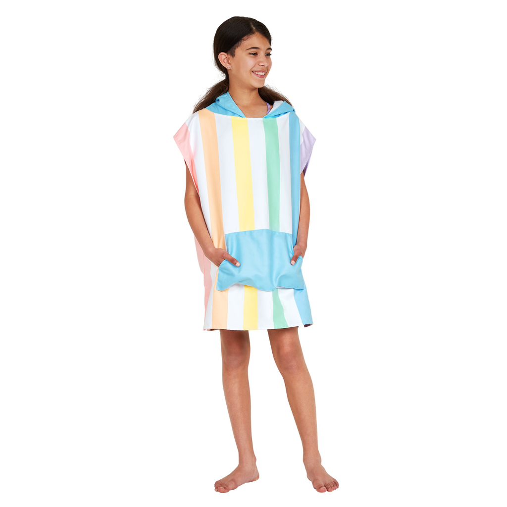 Quick Dry Kids Poncho - Unicorn Waves