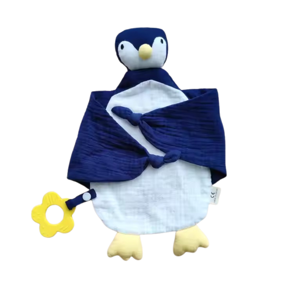 2-in-1 Muslin Comforter and Silicone Teether