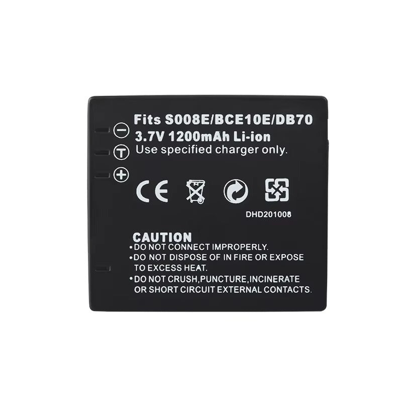 S008E / BCE10 / DB70 Replacement Battery for Panasonic and Ricoh Cameras
