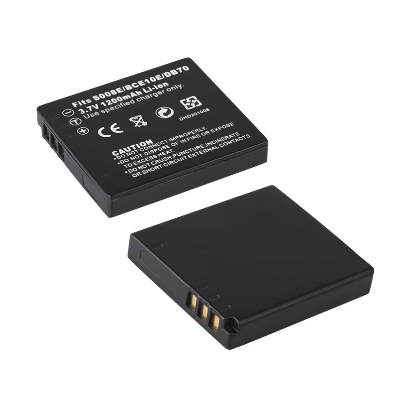 S008E / BCE10 / DB70 Replacement Battery for Panasonic and Ricoh Cameras