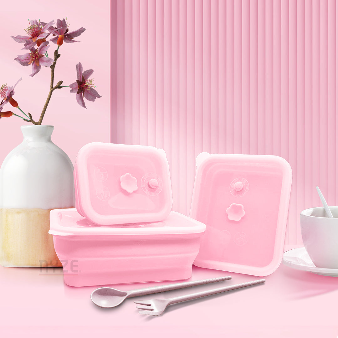 Silicone Food Container & Foodie Bag - Bundle Set