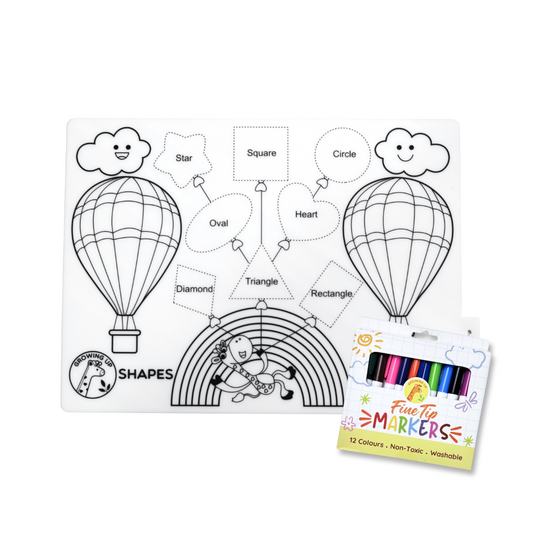 Educational Silicone Colouring Small Mat - Fruit Maze