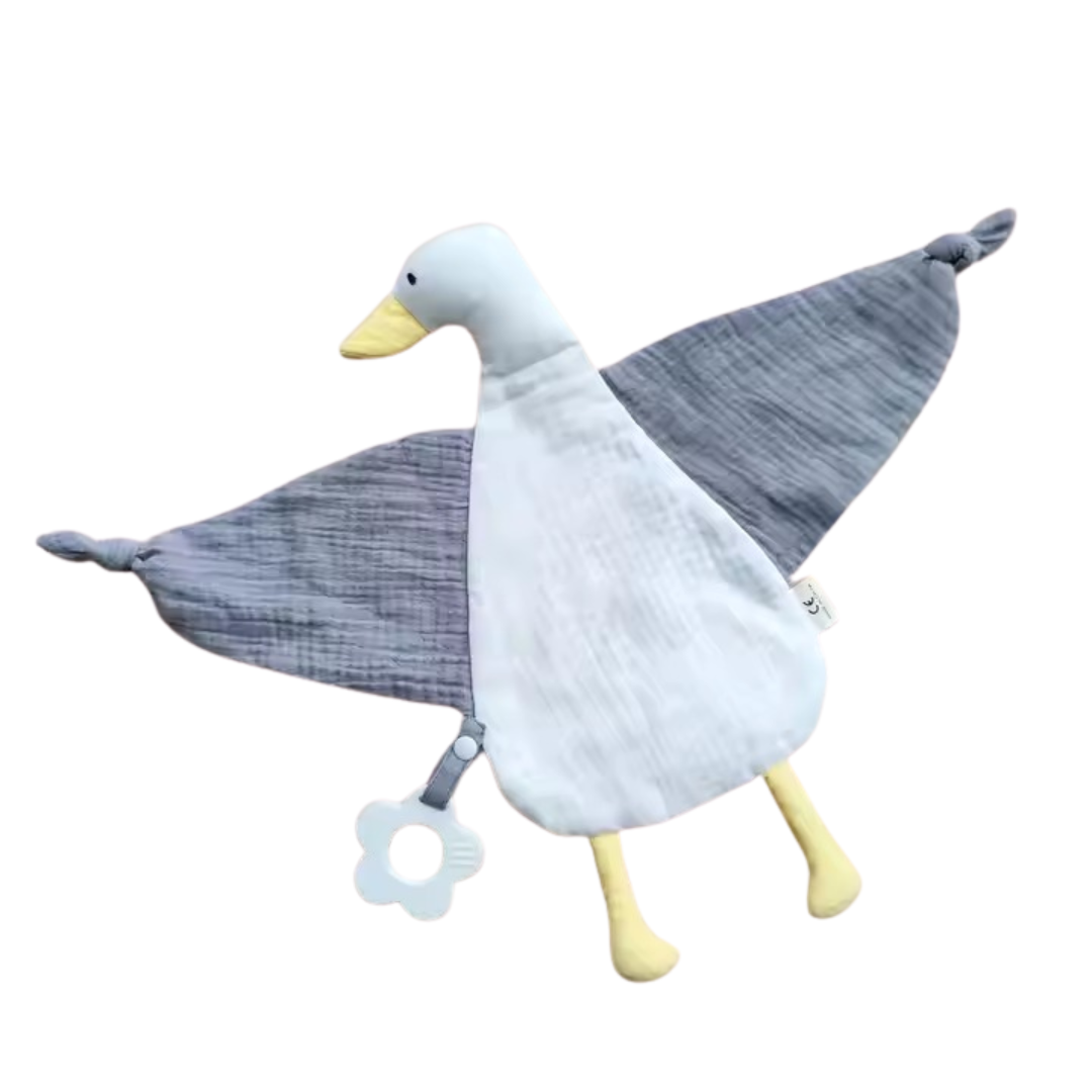 2-in-1 Muslin Comforter and Silicone Teether