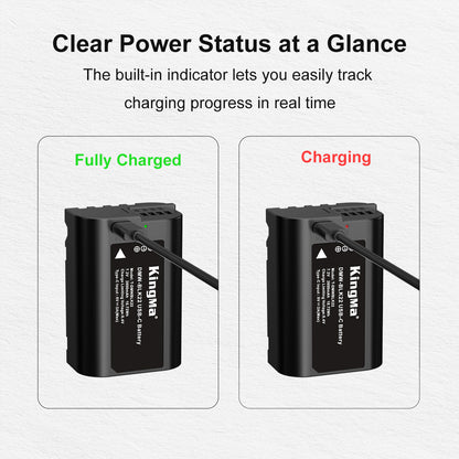 DMW-BLK22 Replacement Battery 2600mAh with Type-C Charging Port for Panasonic Cameras