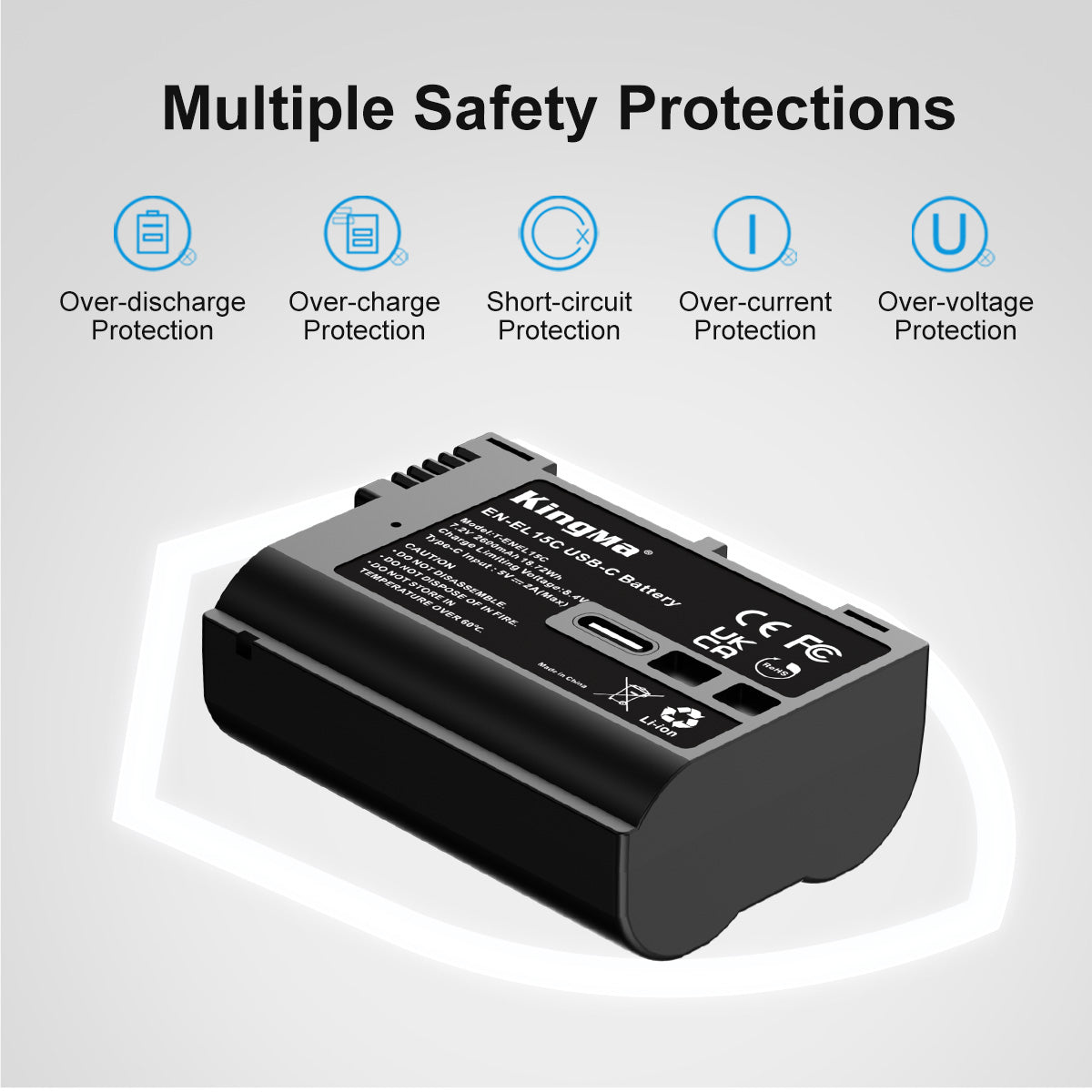 EN-EL15 | Nikon | 2600mAh | Replacement Battery | USB Type-C Port