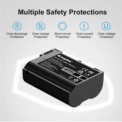 EN-EL15 | Nikon | 2600mAh | Replacement Battery | USB Type-C Port